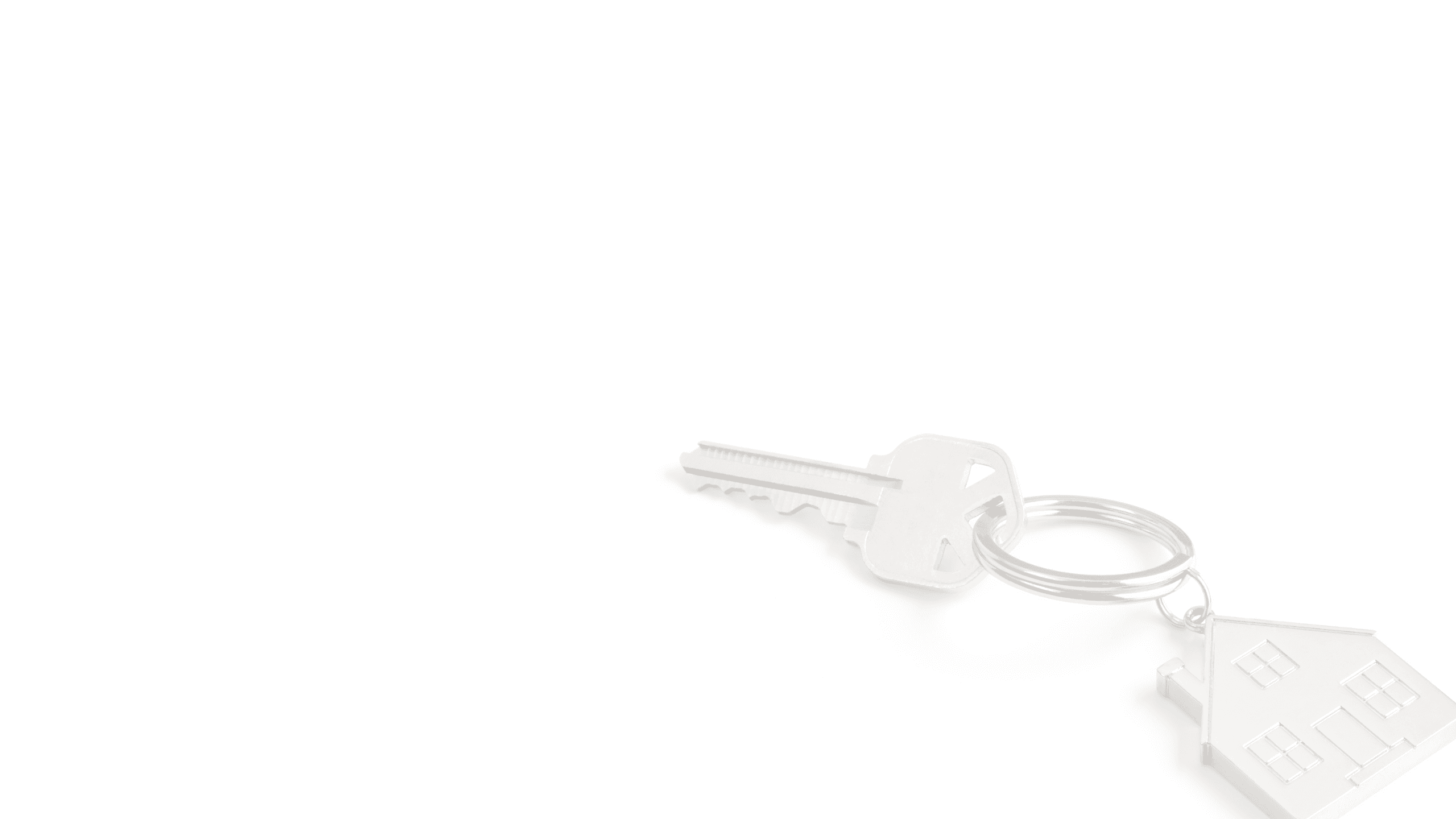 A set of house keys on a keyring